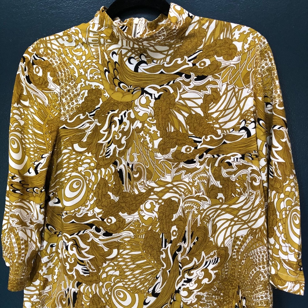 Beautiful Woman’s Blouse with Gold Paisley